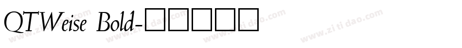QTWeise Bold字体转换